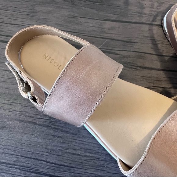Anthropologie Nisolo Women's Tan Leather Go-To 'Flatform' Sandals Size 8.5 - Picture 11 of 15